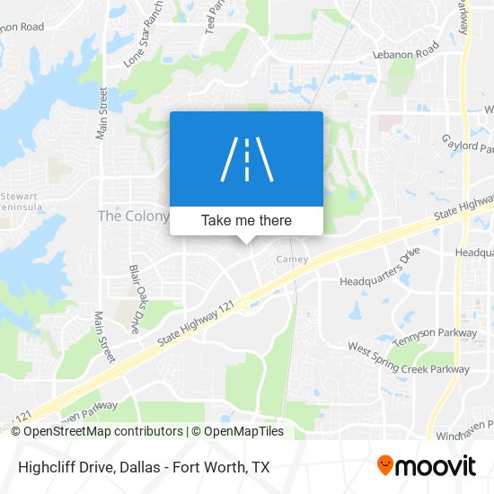 Highcliff Drive map