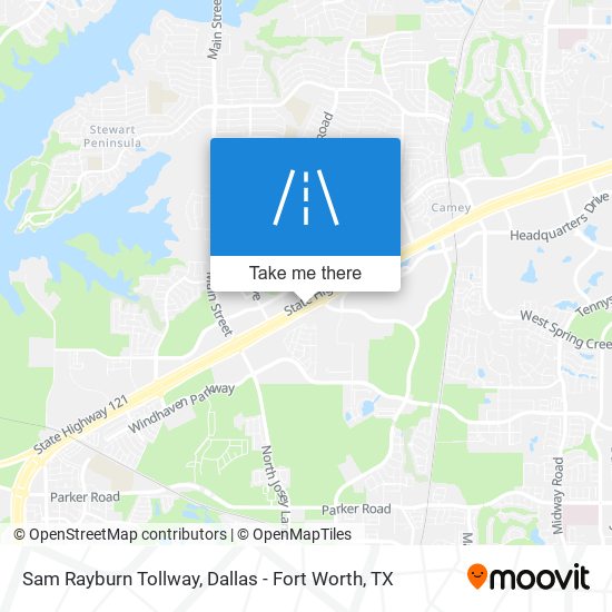 Sam Rayburn Tollway map