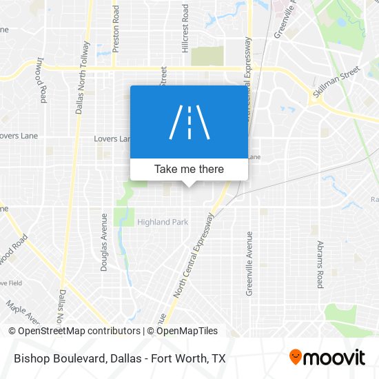 Bishop Boulevard map