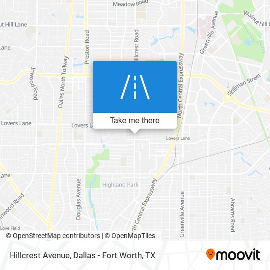 Hillcrest Avenue map
