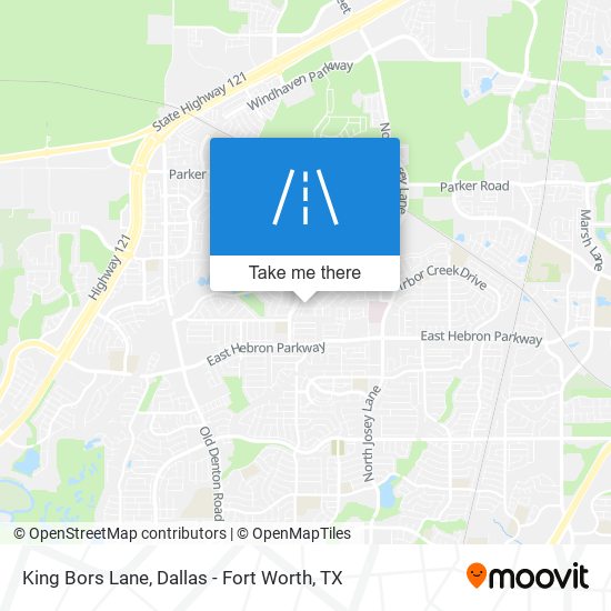 King Bors Lane map
