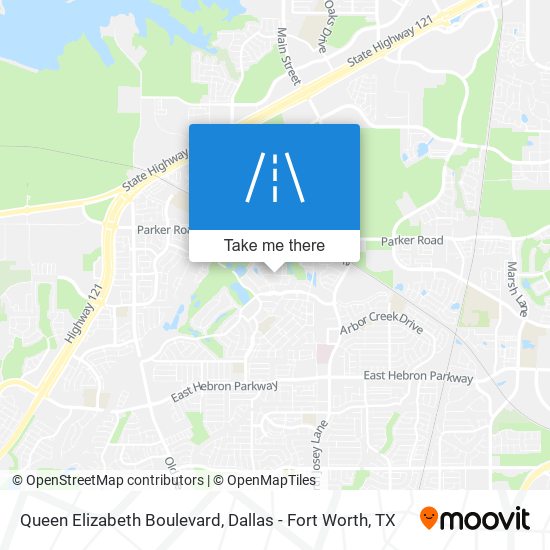 Mapa de Queen Elizabeth Boulevard