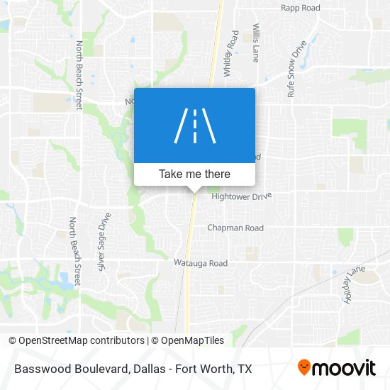 Basswood Boulevard map
