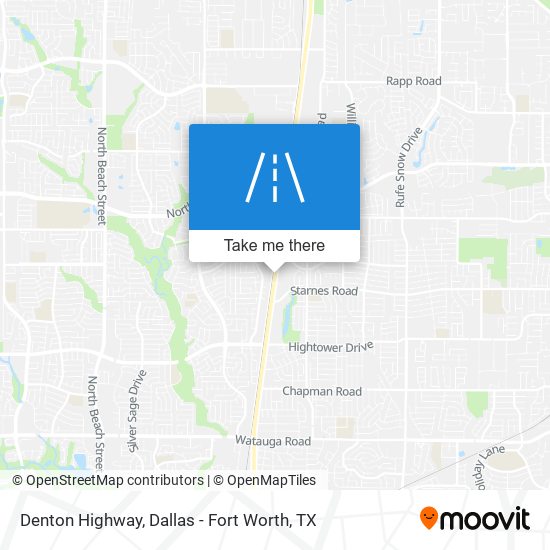 Denton Highway map