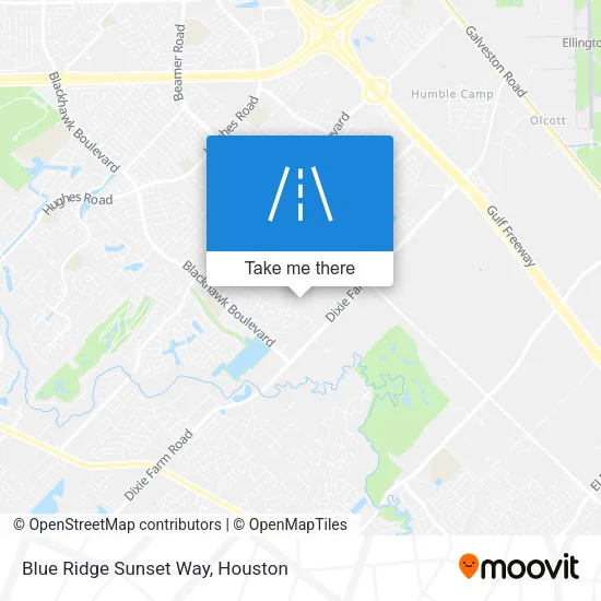 Blue Ridge Sunset Way map