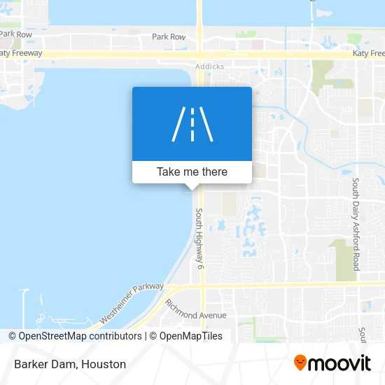 Barker Dam map