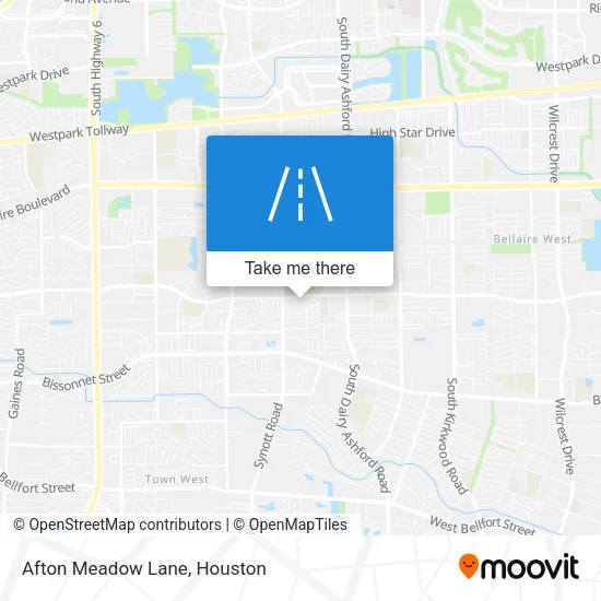 Afton Meadow Lane map