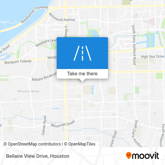 Bellaire View Drive map