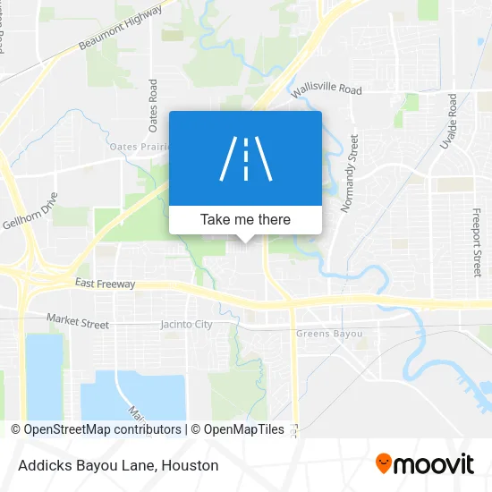 Addicks Bayou Lane map