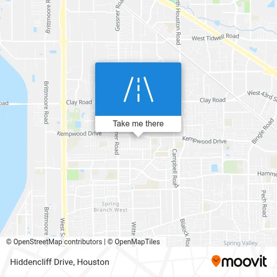 Hiddencliff Drive map