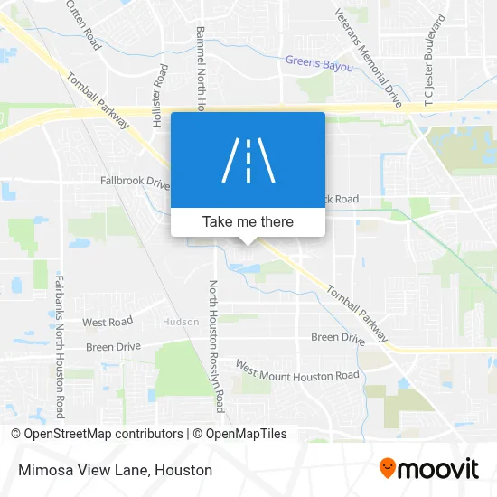 Mimosa View Lane map