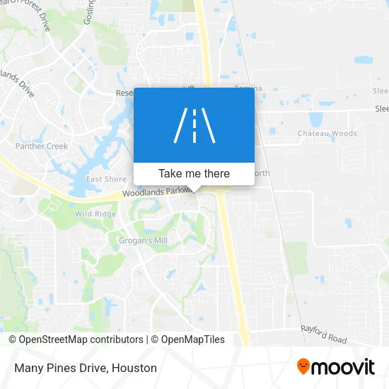 Many Pines Drive map