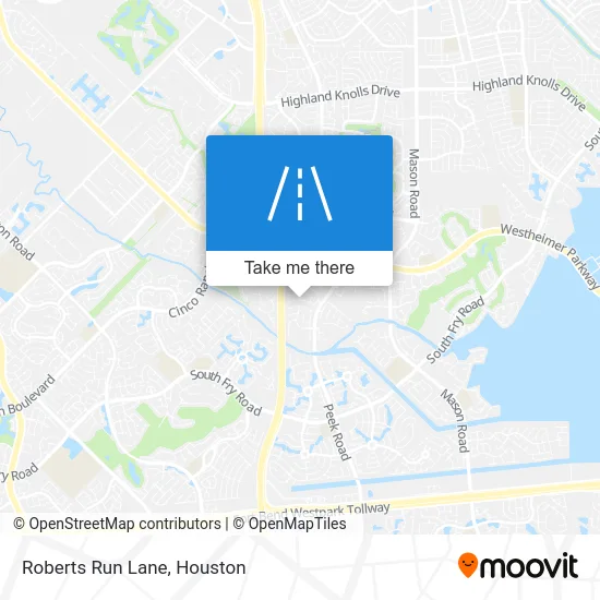 Roberts Run Lane map