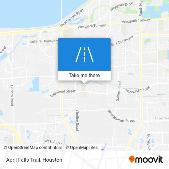 April Falls Trail map