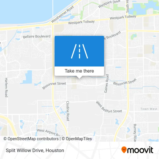 Split Willow Drive map