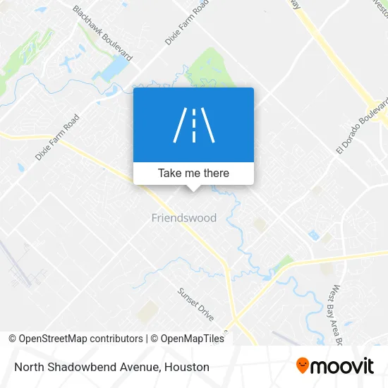 North Shadowbend Avenue map