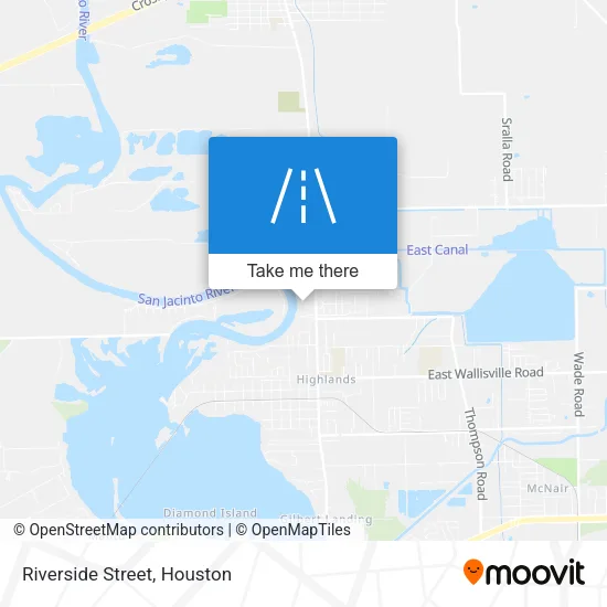 Riverside Street map