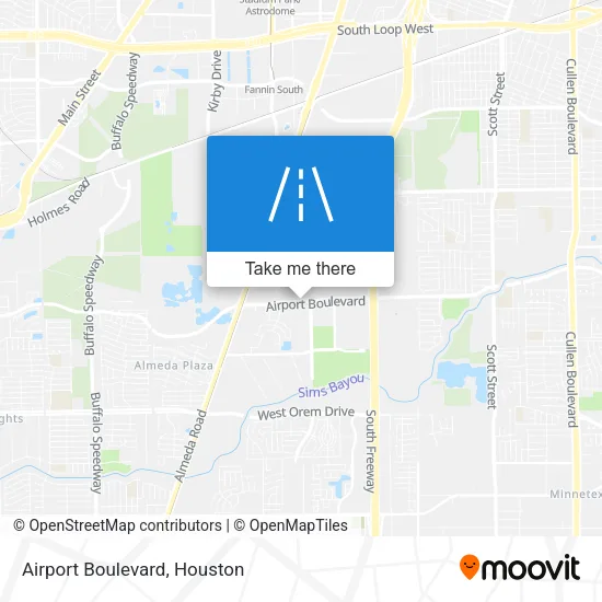 Airport Boulevard map