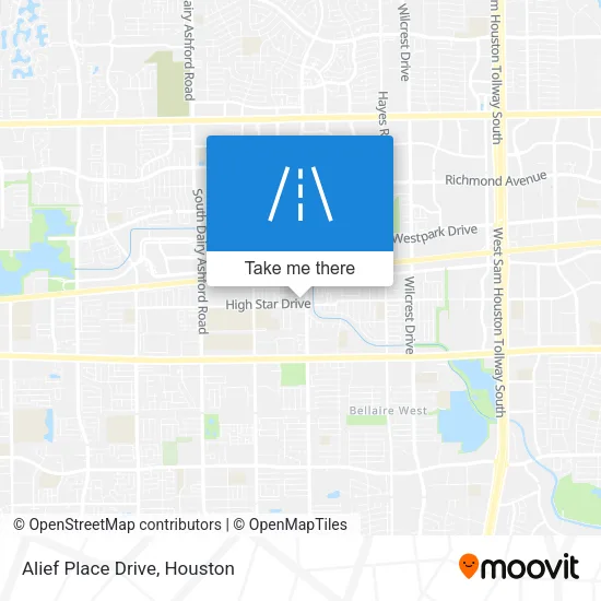 Alief Place Drive map