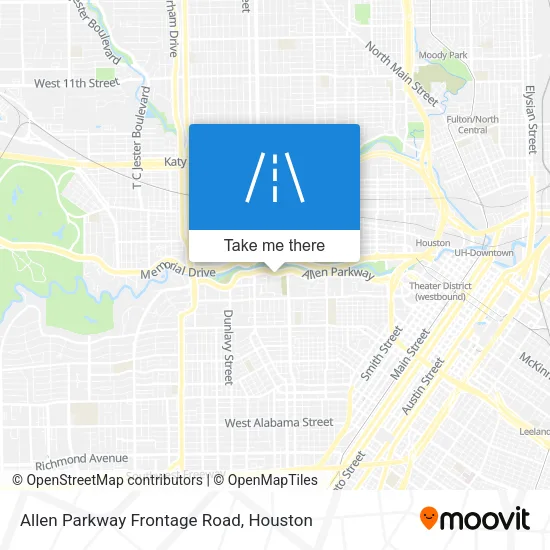 Allen Parkway Frontage Road map