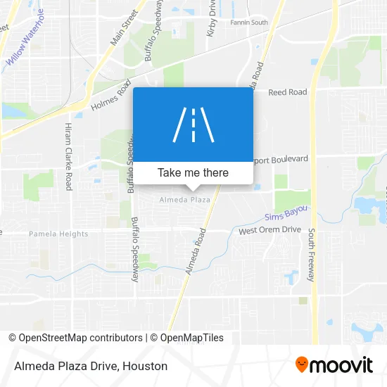 Almeda Plaza Drive map