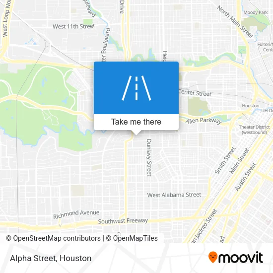 Alpha Street map