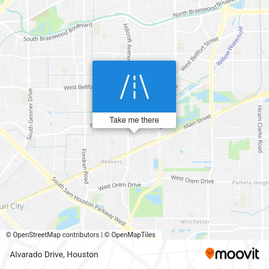 Alvarado Drive map