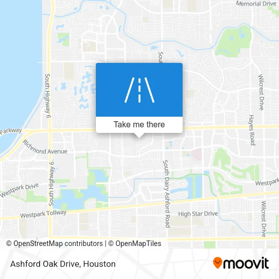 Ashford Oak Drive map