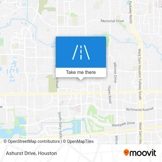 Ashurst Drive map
