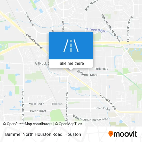 Bammel North Houston Road map