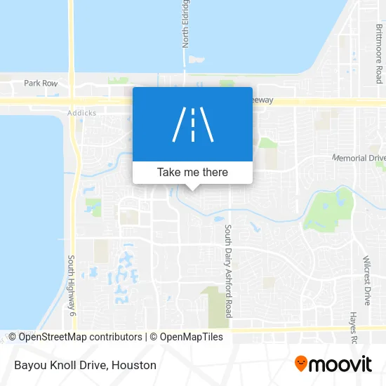Bayou Knoll Drive map