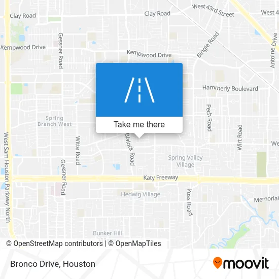 Bronco Drive map