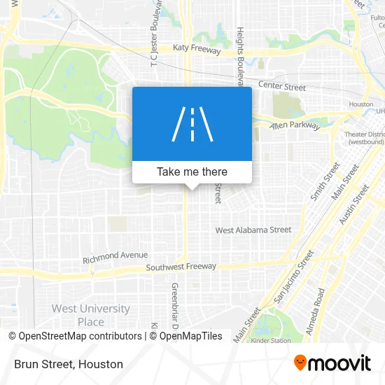 Brun Street map