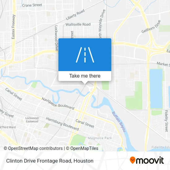 Clinton Drive Frontage Road map