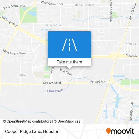 Cooper Ridge Lane map