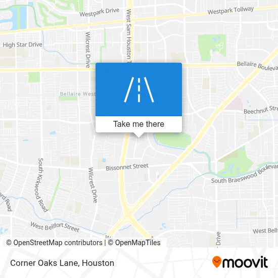 Corner Oaks Lane map