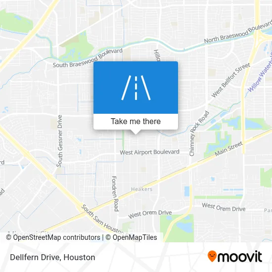 Dellfern Drive map