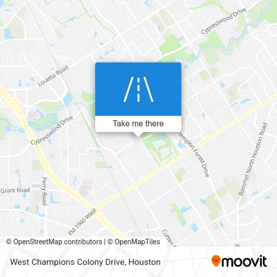 West Champions Colony Drive map