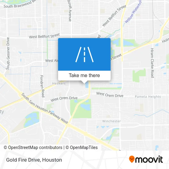 Gold Fire Drive map