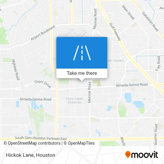 Hickok Lane map