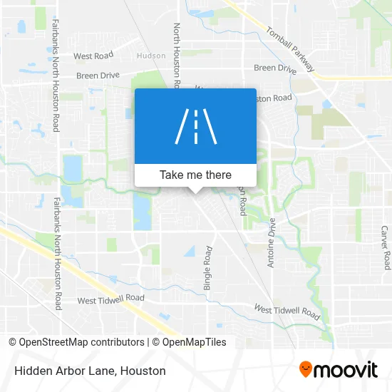 Hidden Arbor Lane map