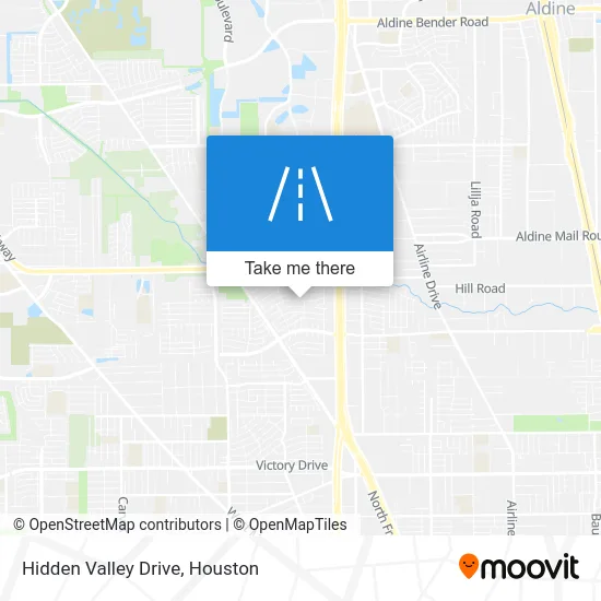 Hidden Valley Drive map