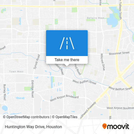Huntington Way Drive map