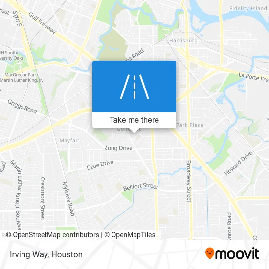 Irving Way map