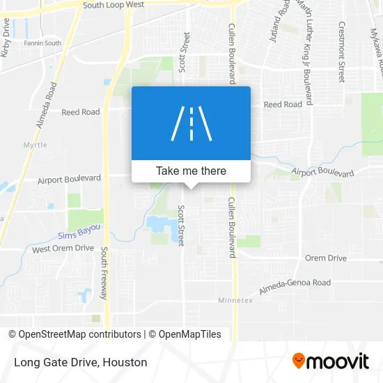 Long Gate Drive map