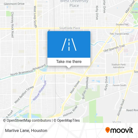 Marlive Lane map