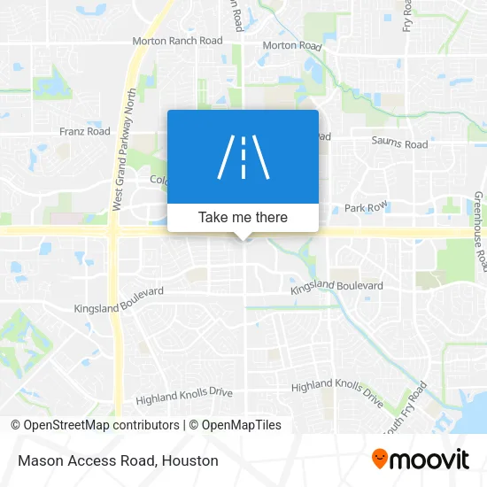 Mason Access Road map