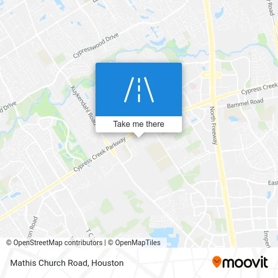 Mathis Church Road map