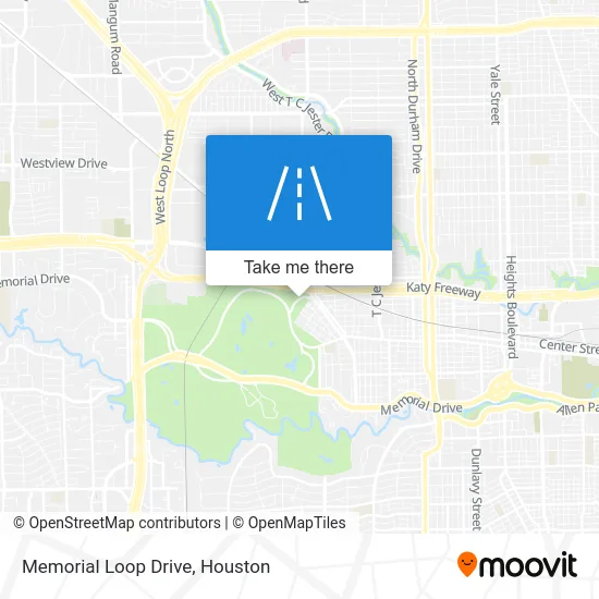 Memorial Loop Drive map