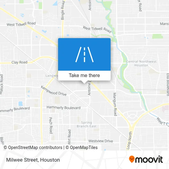 Milwee Street map